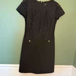 Tommy Hilfiger Black Lace Bodice Sheath Dress Size 4
